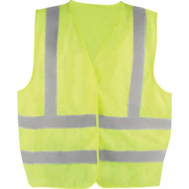 DYNAMIC SAFETY - TSV2YG21-S/M - Safety Vest - Polyester - High Visibility Lime-Yellow - Stripe: Silver - Medium/Small - Unit Price