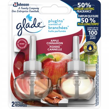 Glade - JM350 - Recharge Glade(MD) Branchées(MD) huile parfumée Pomme cannelle Paquet de 2
