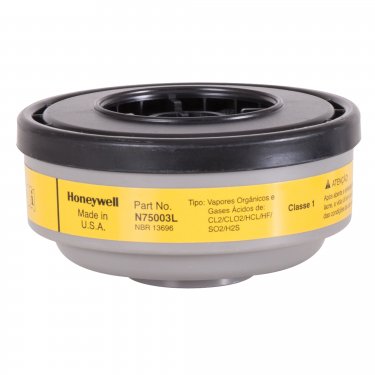 Honeywell - N75003L - Cartouches pour respirateur série N de North(MD) - Cartouche gaz/vapeur - Vapeurs organiques/Gaz acides - NIOSH - Prix par paire