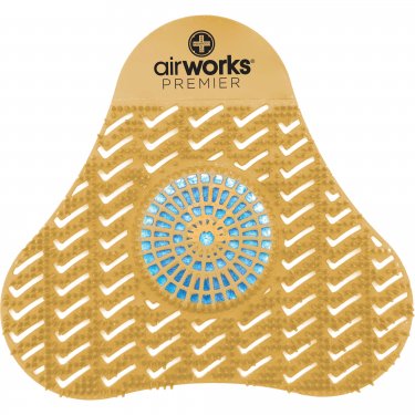 Hospeco - AWSP231 - Tamis d'urinoir avec bloc désodorisant AirWorks(MD) Orange pâle et bleu Agrumes Boîte de 12