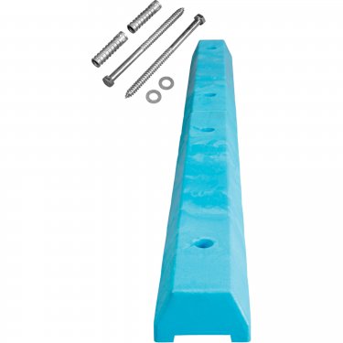 Ideal Warehouse Innovations - SEC429 - Butoirs de stationnement - Quincaillerie pour béton - Longueur: 3' - Plastique - Bleu - Prix unitaire