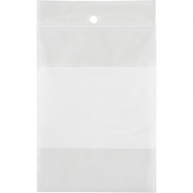 Kleton - PF916 - Sacs en poly avec espace inscriptible blanc - Refermable - 2 mils - 3 x 4 - Prix par paquet de 100