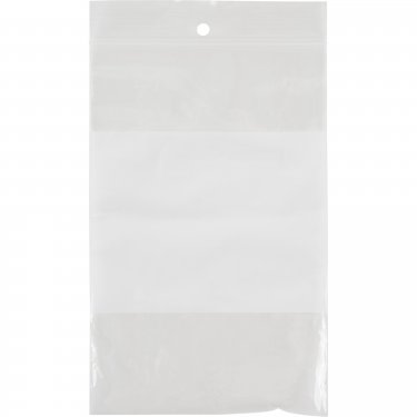 Kleton - PF926 - Sacs en poly avec espace inscriptible blanc - Refermable - 2 mils - 4 x 6 - Prix par paquet de 100