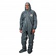 Lakeland - 51150-M - Combinaison à capuchon Pyrolon(MD) de 2,0 mils en tissu résistant aux flammes et aux produits chimiques - Tissu ignifugé - Gris - Medium - Prix unitaire