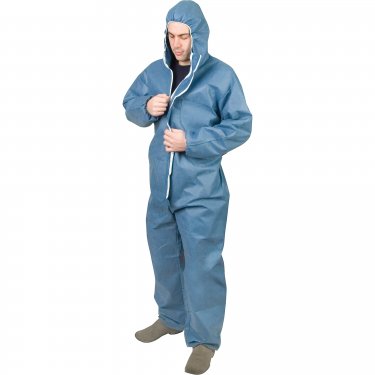 Lakeland - C84282XL-NSF - Safegard® Hooded Coveralls - SMS - Blue - 2X-Large - Unit Price