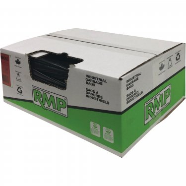 RMP - JM669 - Sacs à déchets de calibre industriel - 0.64 mils - 20 x 22 - Noir - Boîte de 500