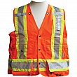 Viking - 6195O-XL - Vestes de sécurité pour arpenteur - Polyester - Orange haute visibilité - Bandes: Jaune/Argent - X-Large - Prix unitaire