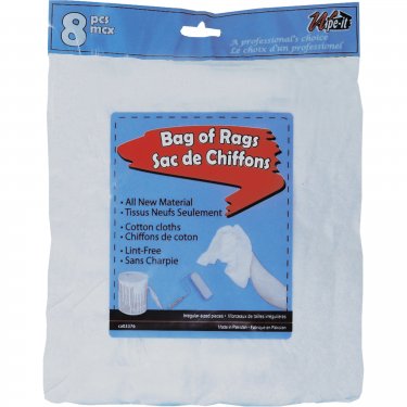 Wipeco - RPRW-J8P - Cotton Wiping Cloths - White - Pack of 8 rags