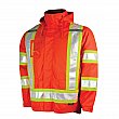 Work King Safety - S42611-SLDOR-XS - Manteau de sécurité 5-en-1 - Polyester/Polyuréthane - Orange haute visibilité - Bandes: Jaune/Argent - X-Small - Prix unitaire