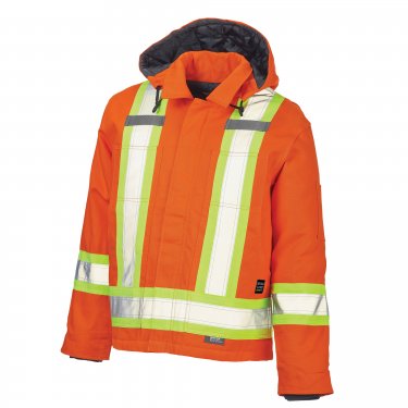 Work King Safety - S45711-ORG-M - Manteau de sécurité en canevas de coton