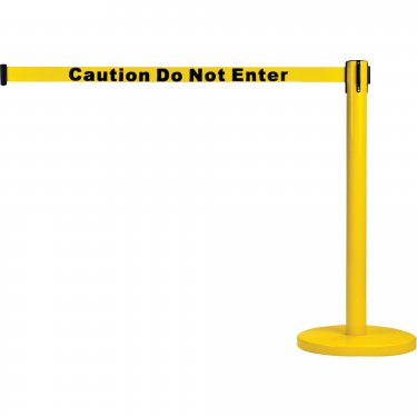 Zenith Safety Products - SAS229 - Free-Standing Crowd Control Barrier - Steel - Black/Steel - Tape: Yellow 7' Caution Do Not Enter - Height: 35 - Unit Price