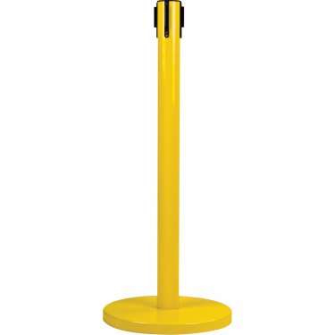 Zenith Safety Products - SAS232 - Free-Standing Crowd Control Barrier Receiver Post - Steel - Yellow - Without tape - Height: 35 - Unit Price