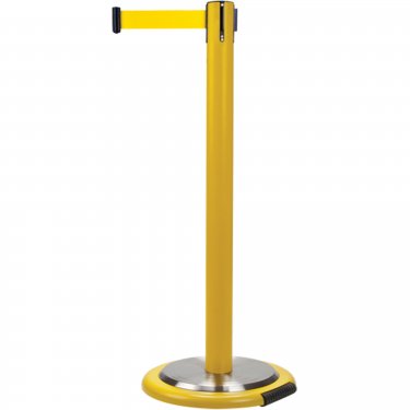 Zenith Safety Products - SDL105 - Free-Standing Crowd Control Barrier Each - Steel - Yellow - Tape: Yellow 12' Blank - Height: 35 - Unit Price