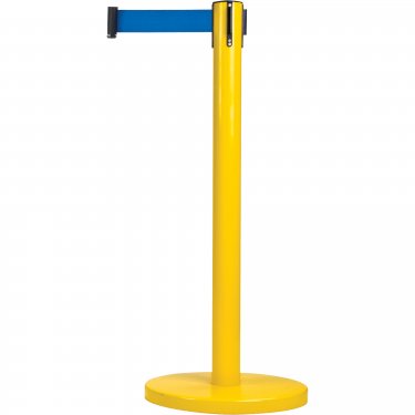 Zenith Safety Products - SDN314 - Free-Standing Crowd Control Barrier  - Steel - Yellow - Tape: Blue 7' Blank - Height: 35 - Unit Price