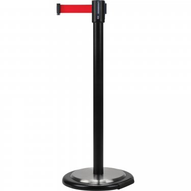 Zenith Safety Products - SDN326 - Free-Standing Crowd Control Barrier  - Steel - Black/Steel - Tape: Red 7' Blank - Height: 35 - Unit Price