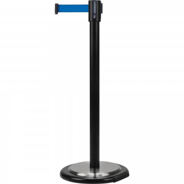 Zenith Safety Products - SDN330 - Free-Standing Crowd Control Barrier  - Steel - Black/Steel - Tape: Blue 7' Blank - Height: 35 - Unit Price
