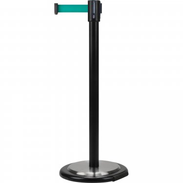 Zenith Safety Products - SDN331 - Free-Standing Crowd Control Barrier  - Steel - Black/Steel - Tape: Green 7' Blank - Height: 35 - Unit Price