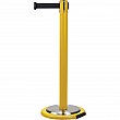 Zenith Safety Products - SDN334 - Free-Standing Crowd Control Barrier  - Steel - Yellow/Steel - Tape: Black 7' Blank - Height: 35 - Unit Price