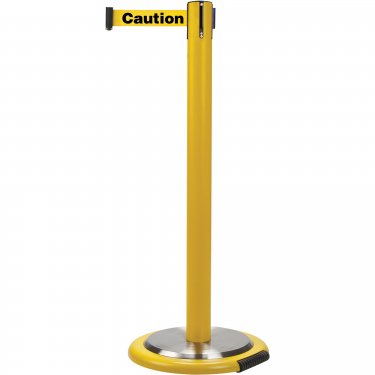 Zenith Safety Products - SDN335 - Free-Standing Crowd Control Barrier  - Steel - Yellow/Steel - Tape: Yellow 7' Caution Do Not Enter - Height: 35 - Unit Price