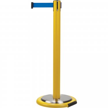Zenith Safety Products - SDN337 - Free-Standing Crowd Control Barrier  - Steel - Yellow - Tape: Blue 7' Blank - Height: 35 - Unit Price