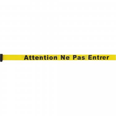Zenith Safety Products - SEC956 - Build Your Own Crowd Control Barriers - Tape Cassettes  - Tape: Yellow 7' Attention ne pas entrer - Unit Price