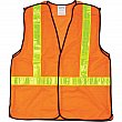 Zenith Safety Products - SEF098 - 5-Point Tear-Away Traffic Safety Vest - Polyester - High Visibility Orange - Stripe: Yellow - Large - Unit Price