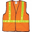Zenith Safety Products - SEF100 - 5-Point Tear-Away Traffic Safety Vest - Polyester - High Visibility Orange - Stripe: Yellow - 2X-Large - Unit Price