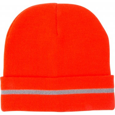 Zenith Safety Products - SGI135 - Bonnet en tricot orange haute visibilité avec bande réfléchissante