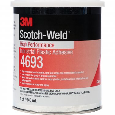 3M - 4693-1QT - Adhésif industriel haute performance pour le plastique Scotch-Weld(MC) - 16 oz - Transparent - Prix unitaire