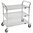 Kleton - MJ539 - Chariot utilitaire en treillis métallique  - Chromé - 3 Tablettes - Capacité 800 lb - 18 x 30 x 45 - Prix unitaire