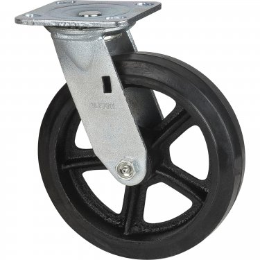 Kleton - ML852 - Roulette moulé - Caoutchouc - Pivotant - Capacité 600 lbs. (272 kg.) - Noir - 8 (203 mm) - Prix unitaire