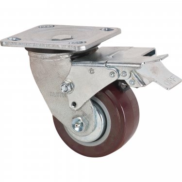Kleton - MN264 - Roulette - Polyuréthane - Pivotant avec frein - Capacité 550 lbs. (249 kg.) - Brun - 4 (102 mm) - Prix unitaire