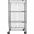 Kleton - RN560 - Chariot fermé en treillis métallique - Chromé - 4 Tablettes - Capacité 800 lb - 18 x 48 x 69 - Prix unitaire