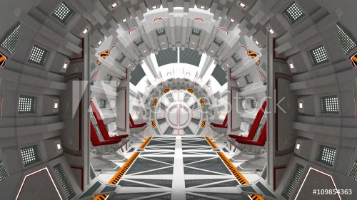 Spaceship. White rounded interior.