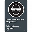 Zenith Safety Products - SGM712 - Enseigne «Safety Glasses Required/Lunettes de sécurité obligatoires» Chaque