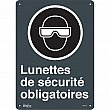 Zenith Safety Products - SGM717 - Enseigne «Lunettes De Sécurité Obligatoires» Chaque