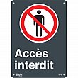 Zenith Safety Products - SGM719 - Enseigne «Accès interdit» Chaque