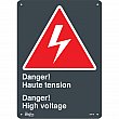 Zenith Safety Products - SGM746 - Enseigne «Haute Tension/High Voltage» Chaque