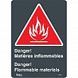 Zenith Safety Products - SGM751 - Enseigne «Flammable Materials/Matières Inflammables» Chaque