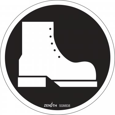 Zenith Safety Products - SGM838 - Foot Protection Required CSA Safety Sign Each