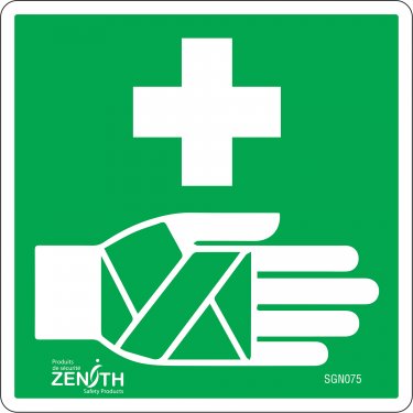 Zenith Safety Products - SGN075 - First Aid CSA Safety Sign Each