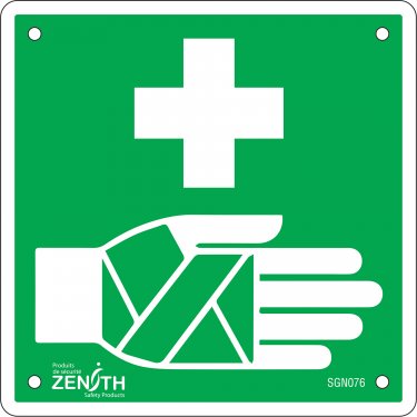 Zenith Safety Products - SGN076 - First Aid CSA Safety Sign Each