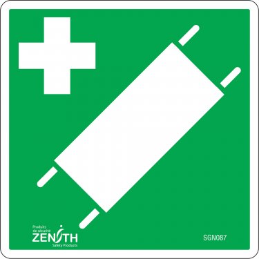 Zenith Safety Products - SGN087 - First Aid Stretcher CSA Safety Sign Each