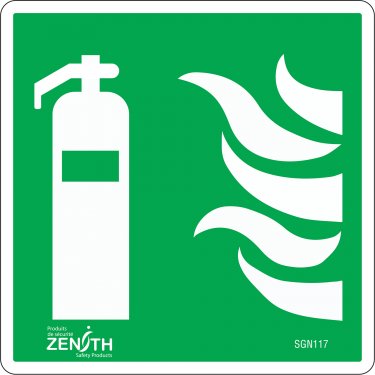 Zenith Safety Products - SGN117 - Fire Extinguisher CSA Safety Sign Each