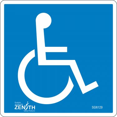 Zenith Safety Products - SGN129 - Enseigne de sécurité CSA - handicapé Chaque