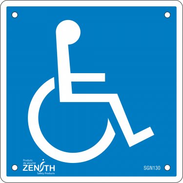 Zenith Safety Products - SGN130 - Enseigne de sécurité CSA - handicapé Chaque