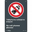 Zenith Safety Products - SGP393 - Enseigne «Téléphone cellulaire interdit /No Cell Phones» Chaque