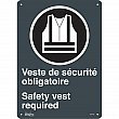 Zenith Safety Products - SGP405 - Enseigne «Port du dossard obligatoire/Safety Vest Required» Chaque