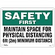 Zenith Safety Products - SGU341 - Physical Distancing Sign Each
