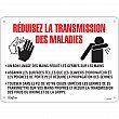 Zenith Safety Products - SGU380 - Enseigne « Réduisez la transmission des maladies » Chaque